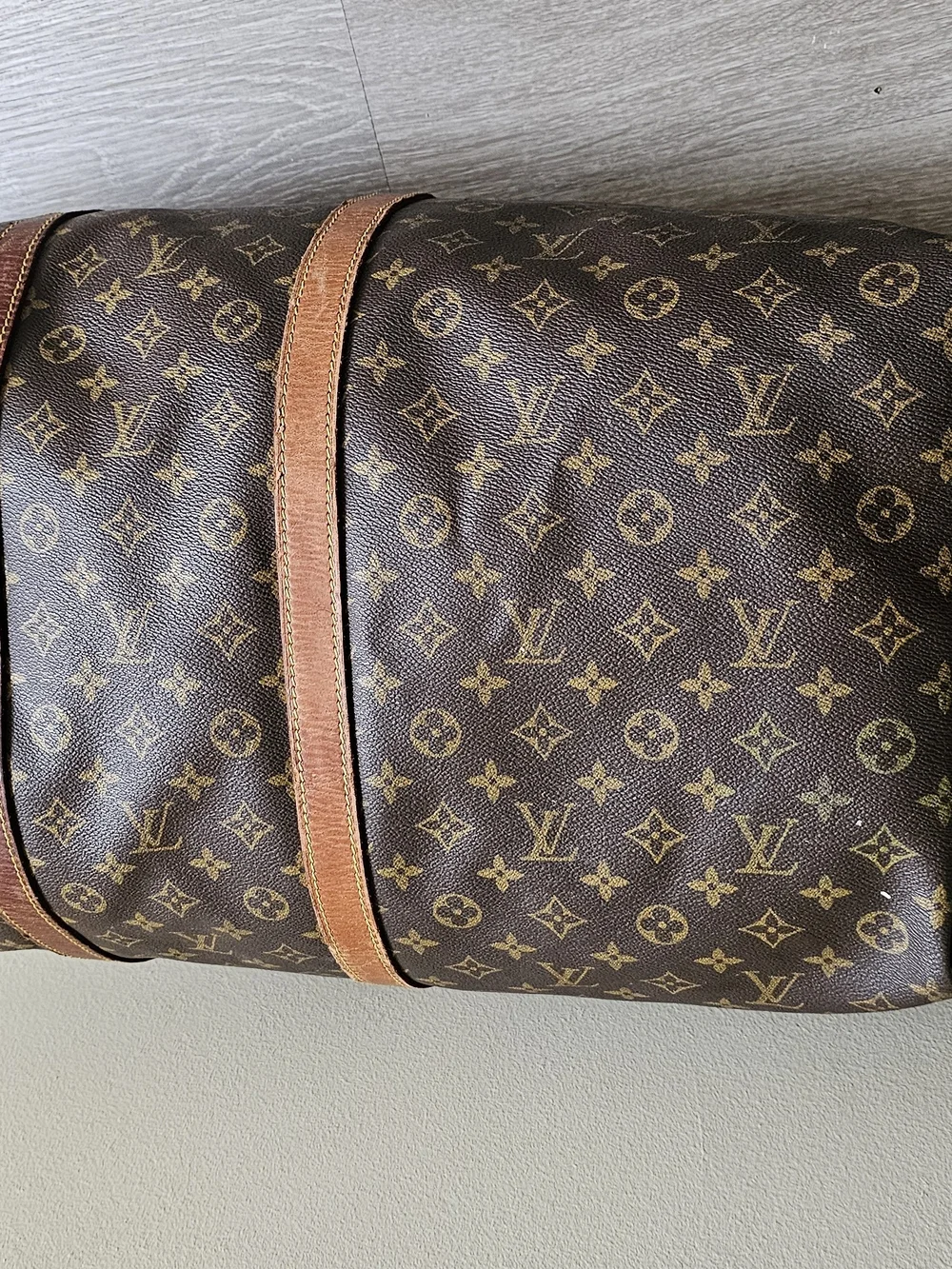Louis Vuitton 55  Brown Monogram Keepall Travel Bag